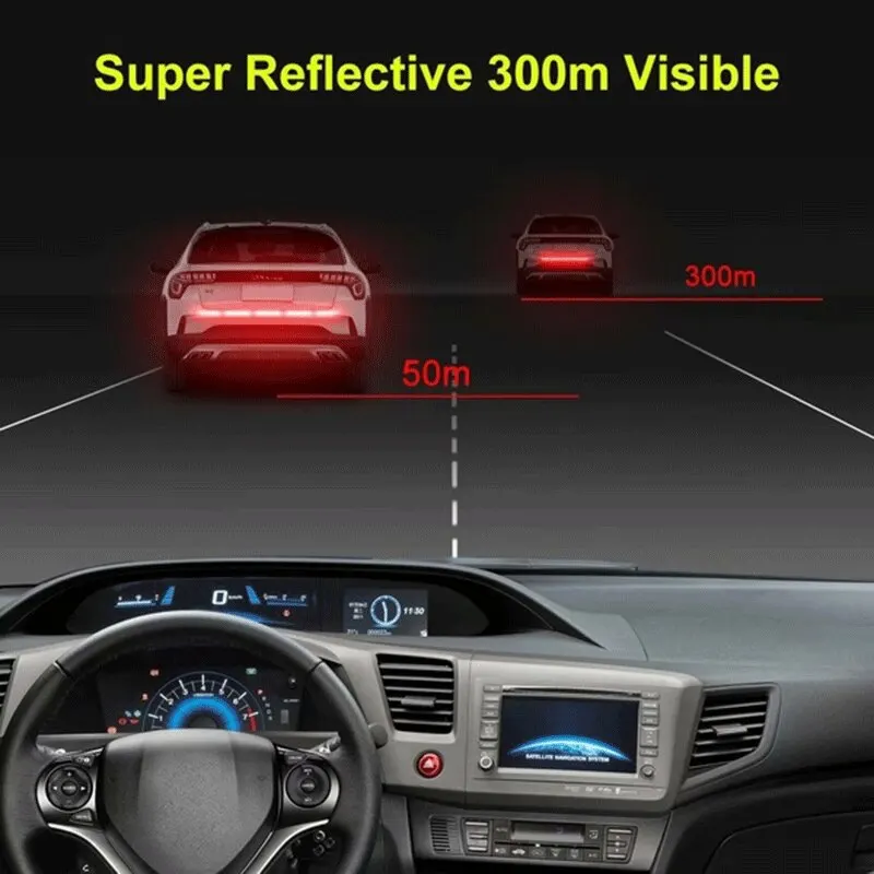 Car Sticker Reflective Warning Safety Tape Anti Collision Warning Reflective Sticker for Automobile Trunk Night Reflective thumbnail 2