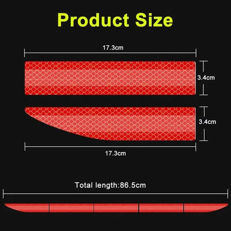 Car Sticker Reflective Warning Safety Tape Anti Collision Warning Reflective Sticker for Automobile Trunk Night Reflective thumbnail 3