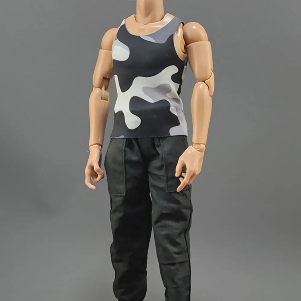 1/6 Miniature Soldier Clothing Round Neck T-shirt Male Hiking Casual Tank Bottom Female Sports Tops Action Doll Accessory thumbnail 2