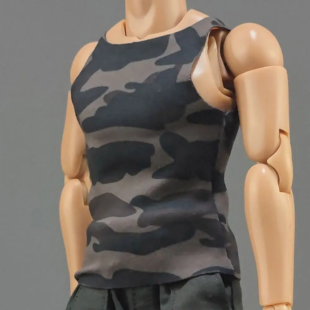 1/6 Miniature Soldier Clothing Round Neck T-shirt Male Hiking Casual Tank Bottom Female Sports Tops Action Doll Accessory thumbnail 5