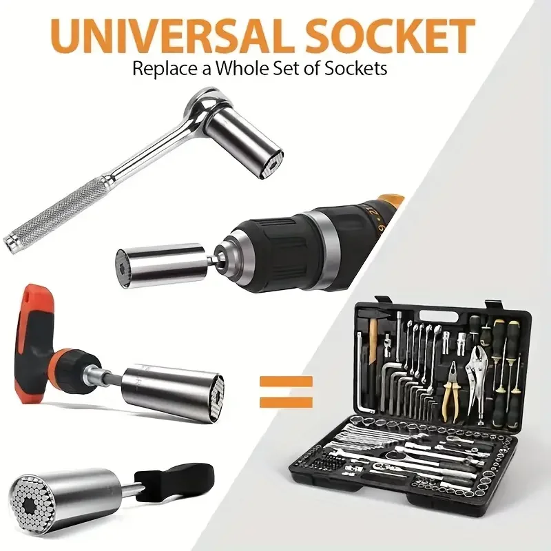Universal Socket Wrench Torque Head Set Ratchet Super Sleeve Gadget Power Drill Adapter Magic Grip Spanner Key Multifunctional thumbnail 5