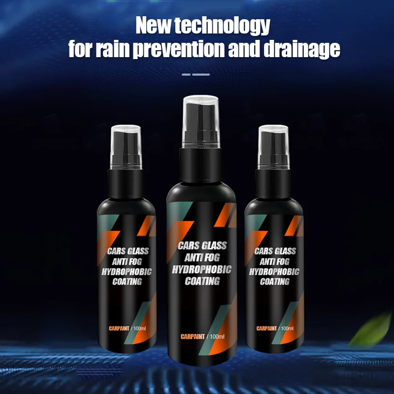 Car Glass Anti-rain Water Spray Repellent Nano Coating Hydrophobic Waterproof Agent Oil Film Removing  Auto Glass Film Agent thumbnail 5