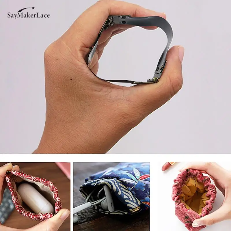 8/10/12/15cm Metal Internal Flex Frame Kiss Clasp Lock For Purse Internal Flex DIY Purse Handbag Hinges Sewing Bags Accessories thumbnail 4