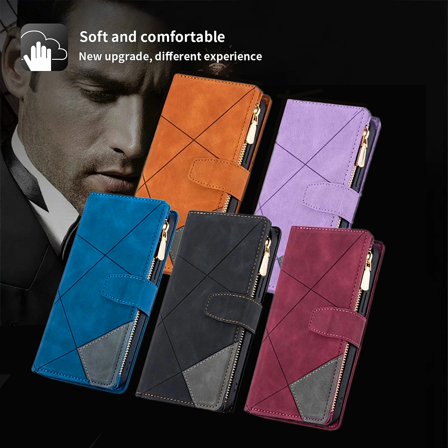 Leather Flip Wallet Case For Samsung Galaxy S23 FE S22 Ultra S21 Plus Note20 A14 A34 A54 A24 A13 A33 A53 A23 A52 Card Solt Cover thumbnail 6