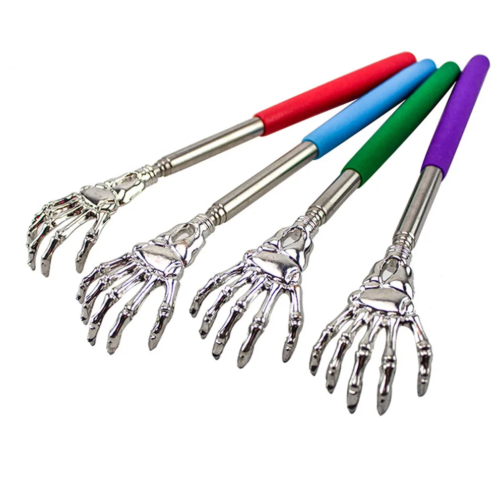 Stainless Steel Back Scratcher Telescopic Scratching Massager Extendable Itch Old Man Happy Health Products Hackle Handicrafts thumbnail 2