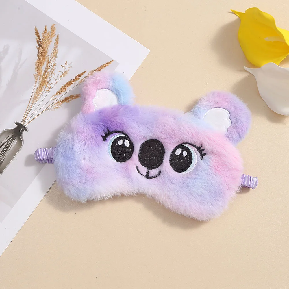 Plush Anime Eye Mask Sleeping Cute Koala Kids Sleep Mask Cartoon 3D Eye Cover Eye Blindfolds Travel Eye Band Shade Rest Eyepatch thumbnail 5