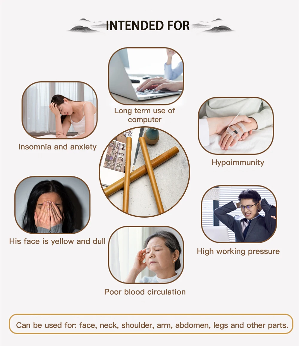 Natural Bamboo Massage Stick Wood Therapy Massage Sticks Kit for Body Spa Gouache Back Acupuncture Physiotherapy Accessories thumbnail 4