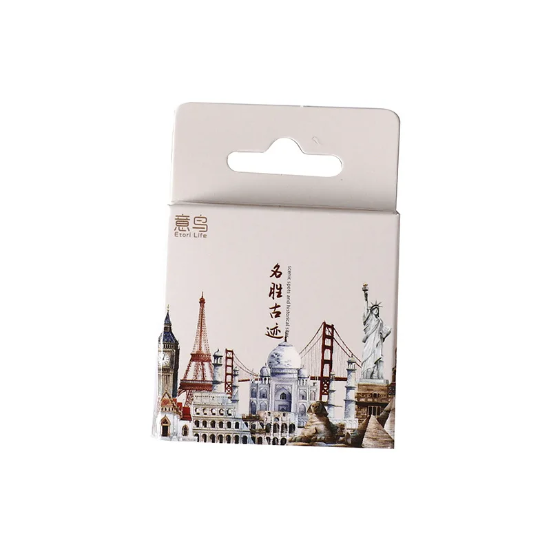 45pcs Kawaii Architecture Stickers for Diaries Handmade Adhesive Paper DIY Scrapbooking Stick Labels Office School Supplies thumbnail 5