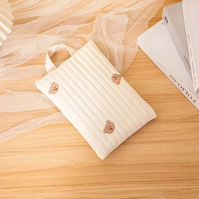 Cotton Baby Diaper Bag Nappy Pouch Travel Stroller Storage Bags South Korea's Ins Cute Bear Embroidery Mommy Bag Handbags thumbnail 2