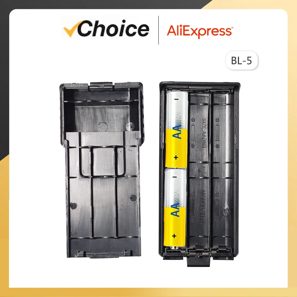 Baofeng UV-5R Battery Case BL-5 AAA batteries Shell Extended AA Battery Housing for UV-5R DM-5R UV-5RE Walkie Talkie Accessories thumbnail 5