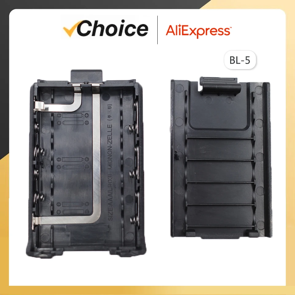 Baofeng UV-5R Battery Case BL-5 AAA batteries Shell Extended AA Battery Housing for UV-5R DM-5R UV-5RE Walkie Talkie Accessories thumbnail 4