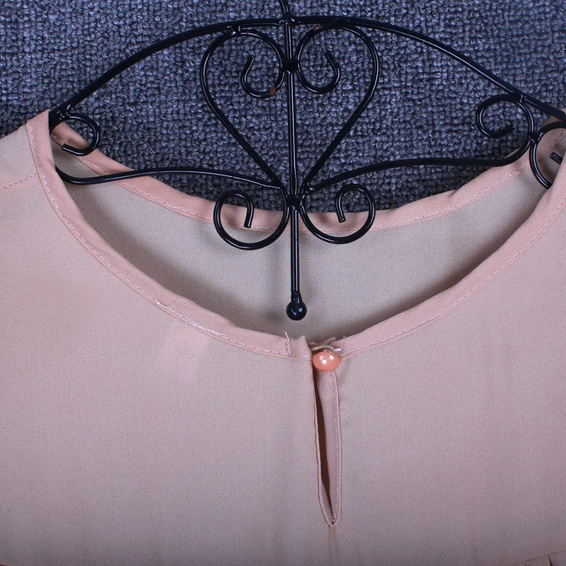 Blouse long-sleeved V-neck elegant ladies chiffon shirt top fashion office work shirt thumbnail 6