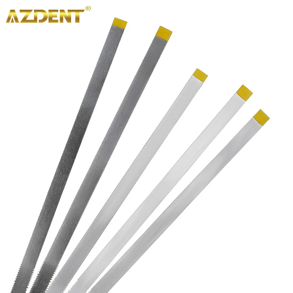 AZDENT Dental Diamond Polishing Strips 5pc Stainless Steel Orthodontic IPR Strip Fine Medium Single/Double Side Composite Polish thumbnail 6