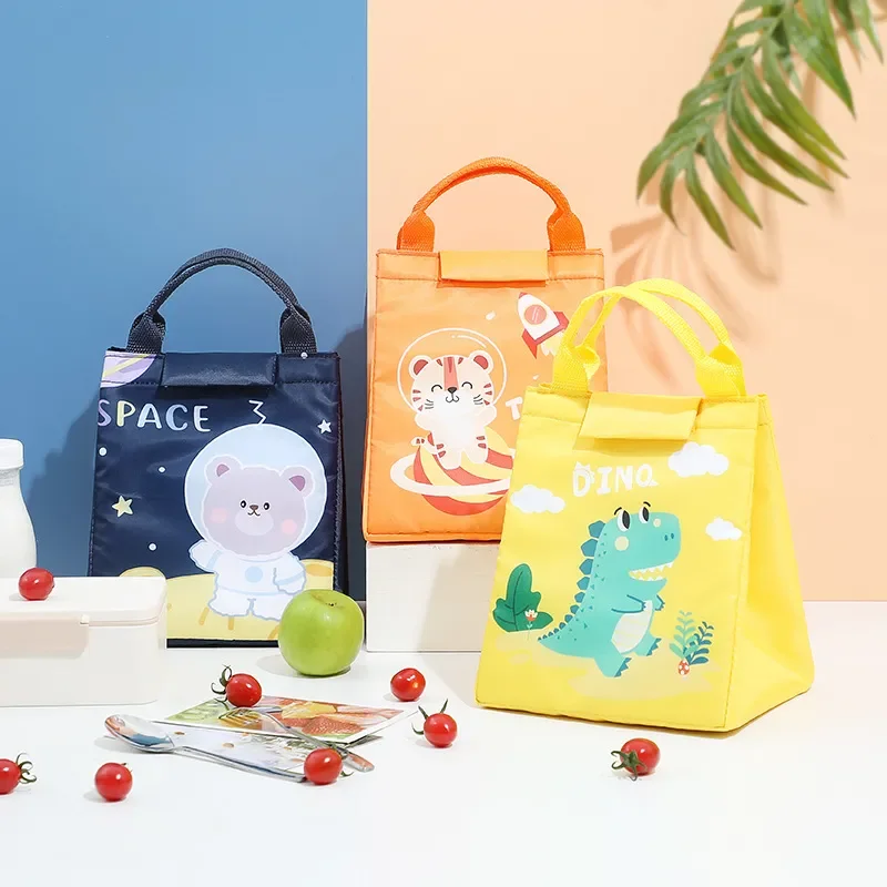 Kids Lunch Bag for School Portable Thermal Bag Children Cartoon Insulated Lunch Bag Cooler Bento Pouch Dinner Container Handbags thumbnail 6