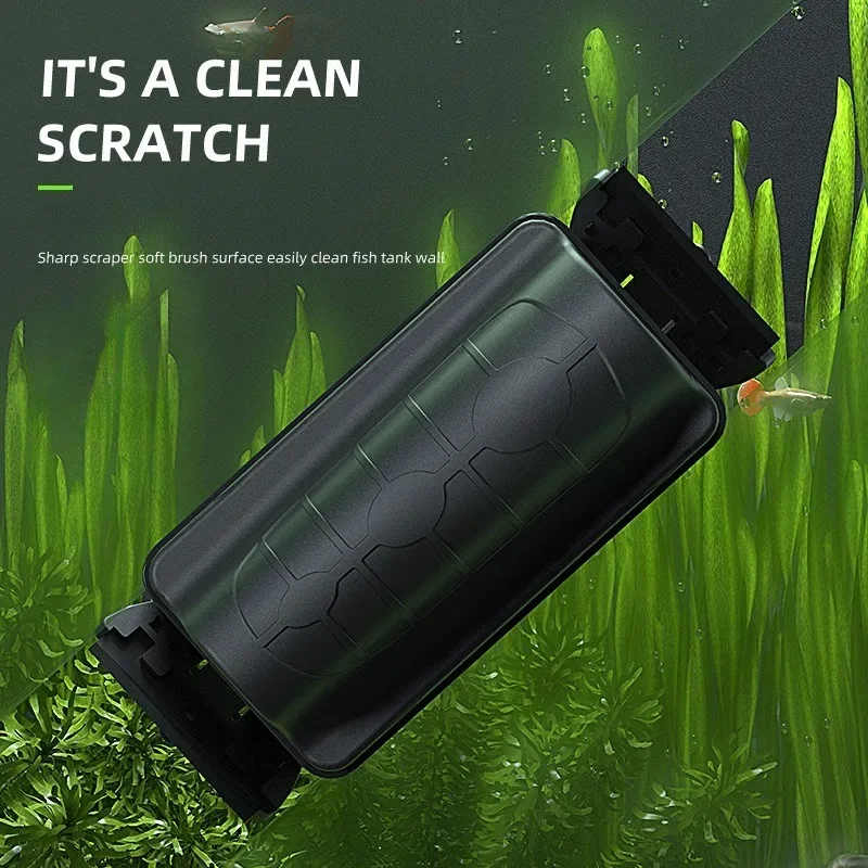 New Magnetic Aquarium Fish Tank Brushes Floating Clean Glass Window Algae Scraper Cleaner Brush Scrubber Aquarium Accessories thumbnail 5