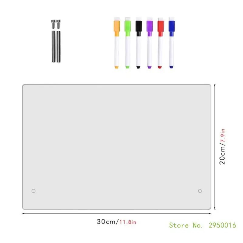 Acrylic Dry Erases Board Clear Desktop Planner Note Memo White Boards Weekly Monthly Whiteboard Meal Planner Menu Board thumbnail 6