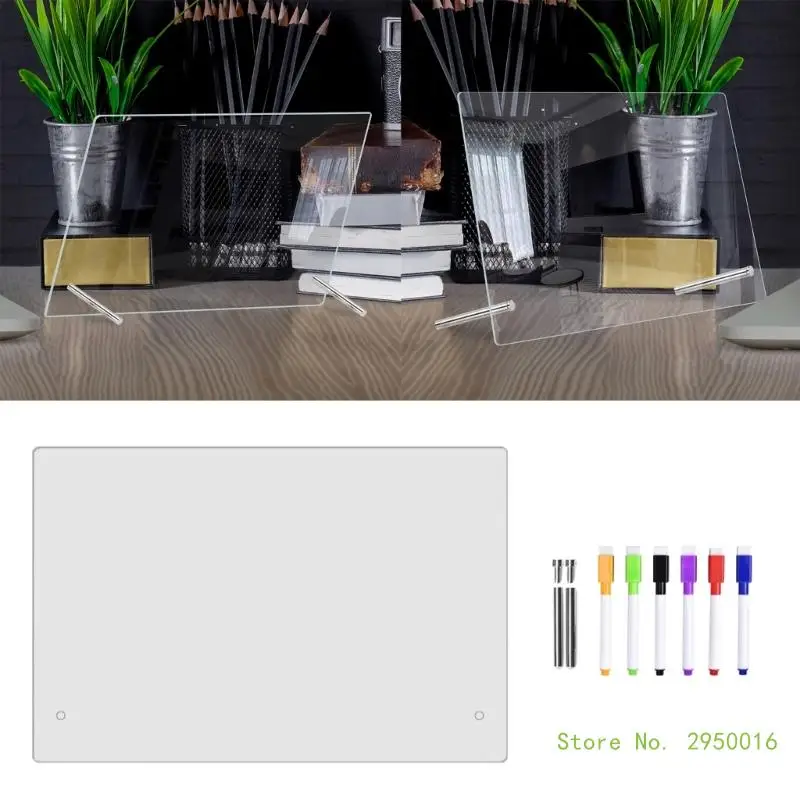 Acrylic Dry Erases Board Clear Desktop Planner Note Memo White Boards Weekly Monthly Whiteboard Meal Planner Menu Board thumbnail 4