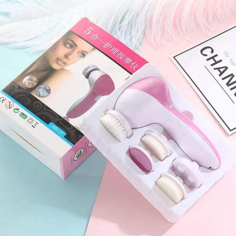 Electric Facial Cleaner 5 IN 1 Face Cleansing Brush Wash Machine Spa Skin Care Massager Blackhead Cleaning Facial Cleanser Tools thumbnail 4
