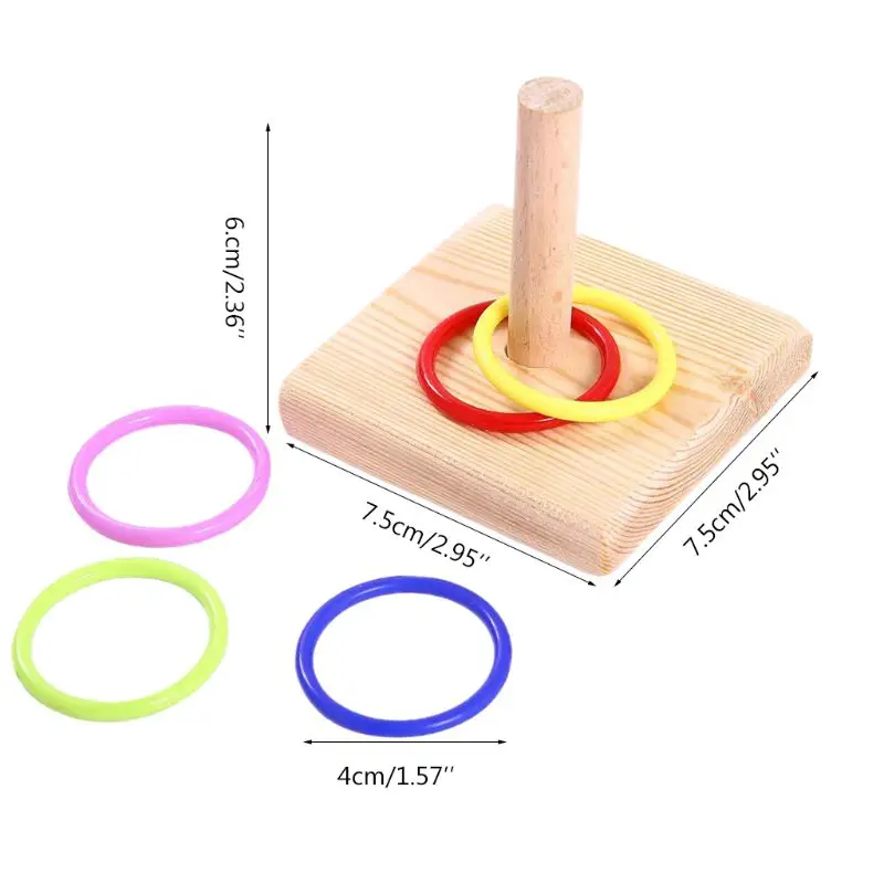 Wooden Bird Toy Parrot Platform Plastic Ring Intelligence Development Parrot Training Toy Bird Chew Bird Toy Puzzle Pet Supplies thumbnail 4