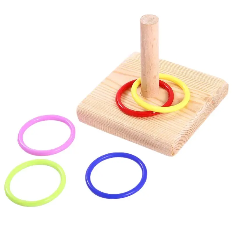 Wooden Bird Toy Parrot Platform Plastic Ring Intelligence Development Parrot Training Toy Bird Chew Bird Toy Puzzle Pet Supplies thumbnail 3