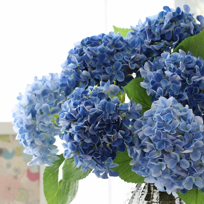1/5/10pcs 58cm Beautiful Silk Artificial Flowers Hydrangea bouquet for Home Party Wedding living room   decoration accessories thumbnail 2