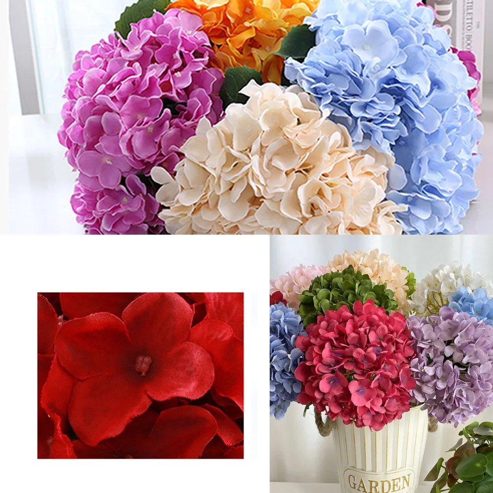 1/5/10pcs 58cm Beautiful Silk Artificial Flowers Hydrangea bouquet for Home Party Wedding living room   decoration accessories thumbnail 6