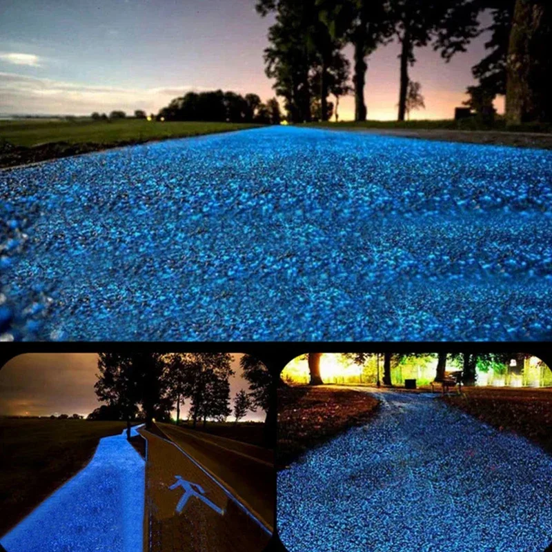 1000-3000Pcs Luminous Sand Glow In The Dark Pebbles Stone Home Garden Yard Outdoor Path Lawn Decoration Fish Tank Aquarium Decor thumbnail 2