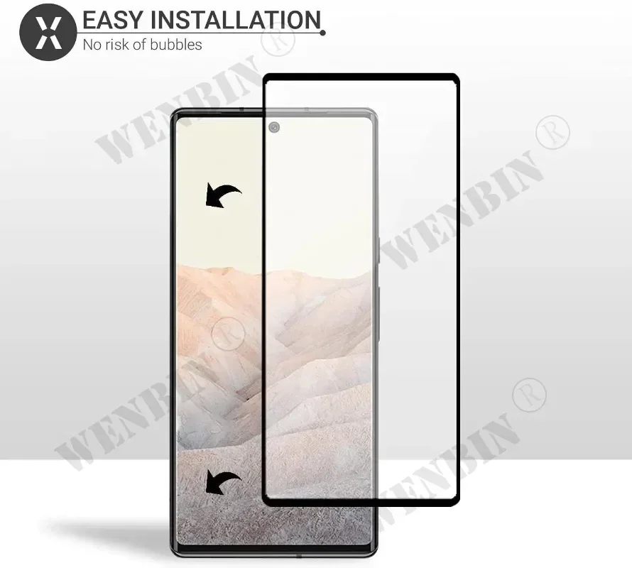 3 Pcs Tempered Glass For Google Pixel 10 9 8 7 6 Pro XL 7A 5A 3 XL Curved Full Cover Screen Protector thumbnail 3