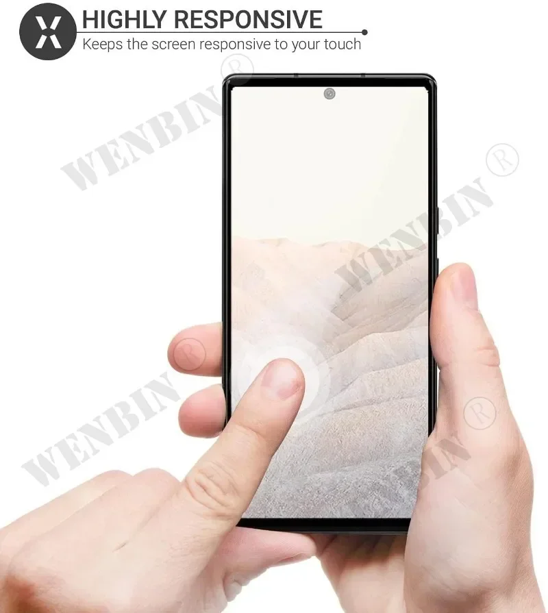 3 Pcs Tempered Glass For Google Pixel 10 9 8 7 6 Pro XL 7A 5A 3 XL Curved Full Cover Screen Protector thumbnail 4