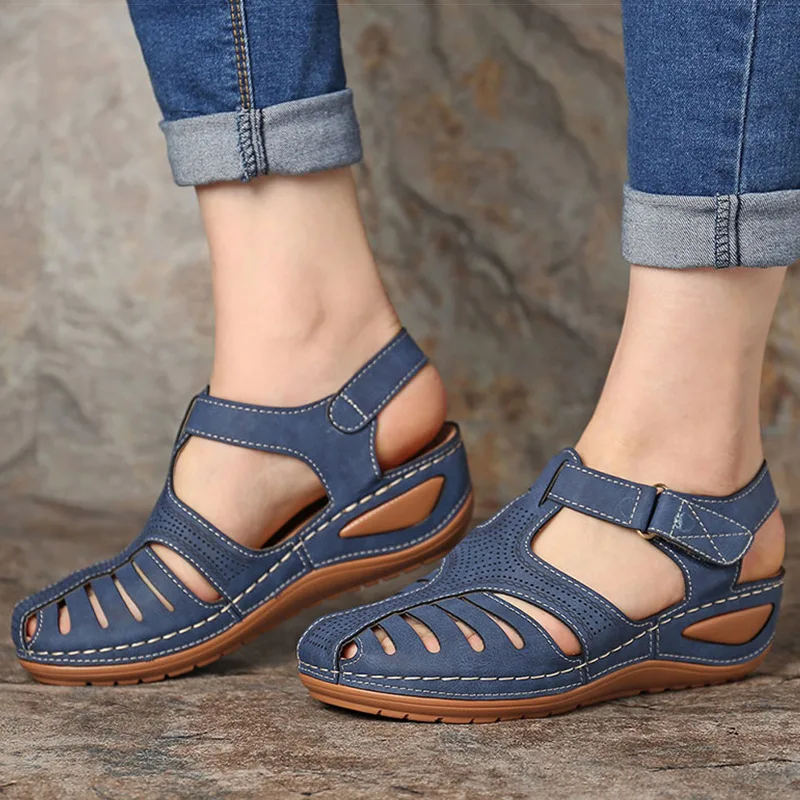 Women Sandals Bohemian Style Summer Shoes For Women Summer Sandals With Heels Gladiator Sandalias Mujer Elegant Wedges Shoes thumbnail 2