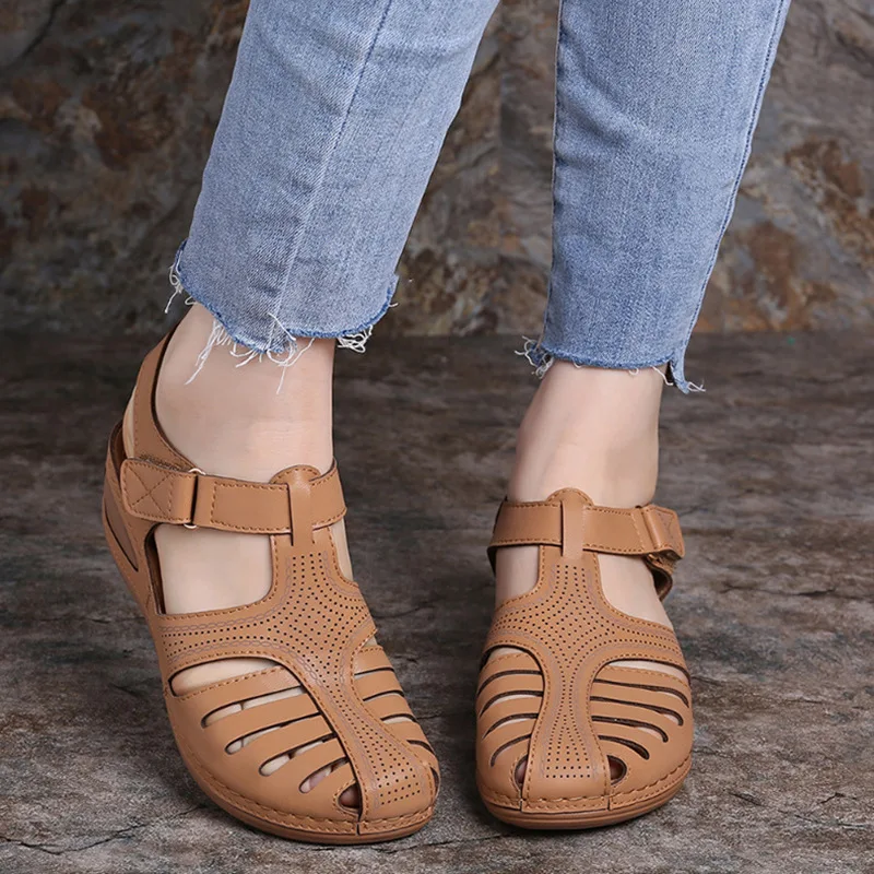 Women Sandals Bohemian Style Summer Shoes For Women Summer Sandals With Heels Gladiator Sandalias Mujer Elegant Wedges Shoes thumbnail 3