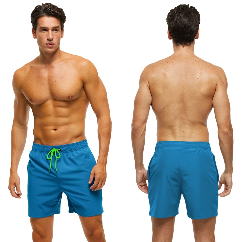 Escatch 2026 Mens Shorts Classic Quickly Dry Solid Sportswear Swim Trunks Beach Mesh Liner Surfing Traje De Baño Hombre Short thumbnail 2