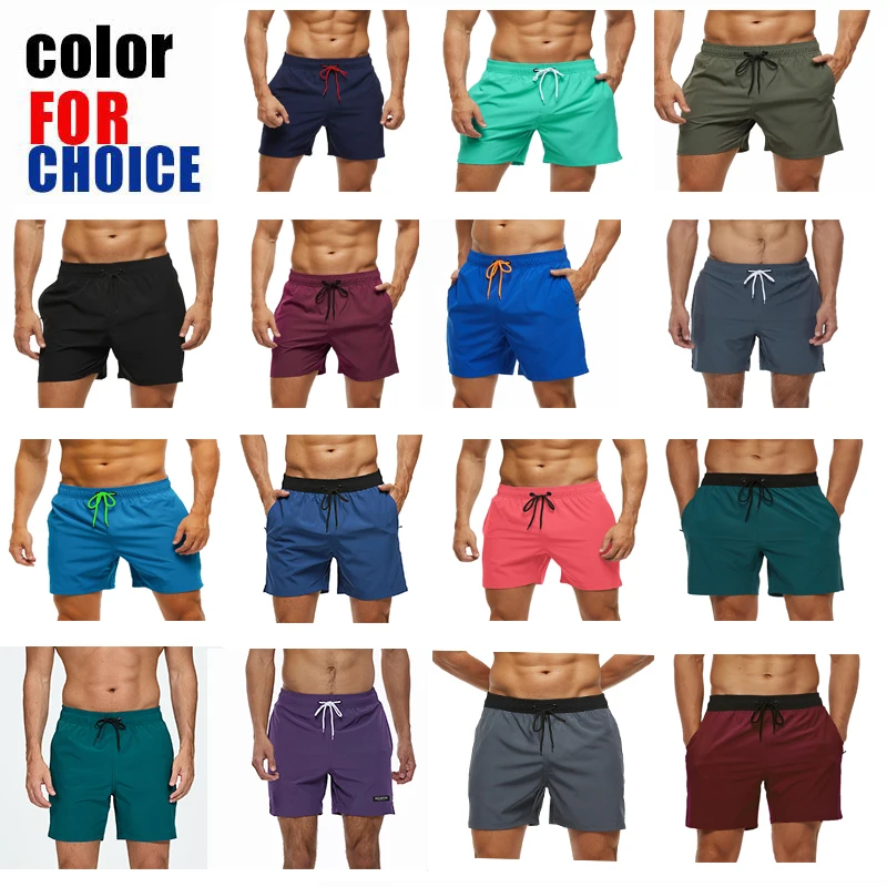 Escatch 2026 Mens Shorts Classic Quickly Dry Solid Sportswear Swim Trunks Beach Mesh Liner Surfing Traje De Baño Hombre Short thumbnail 5