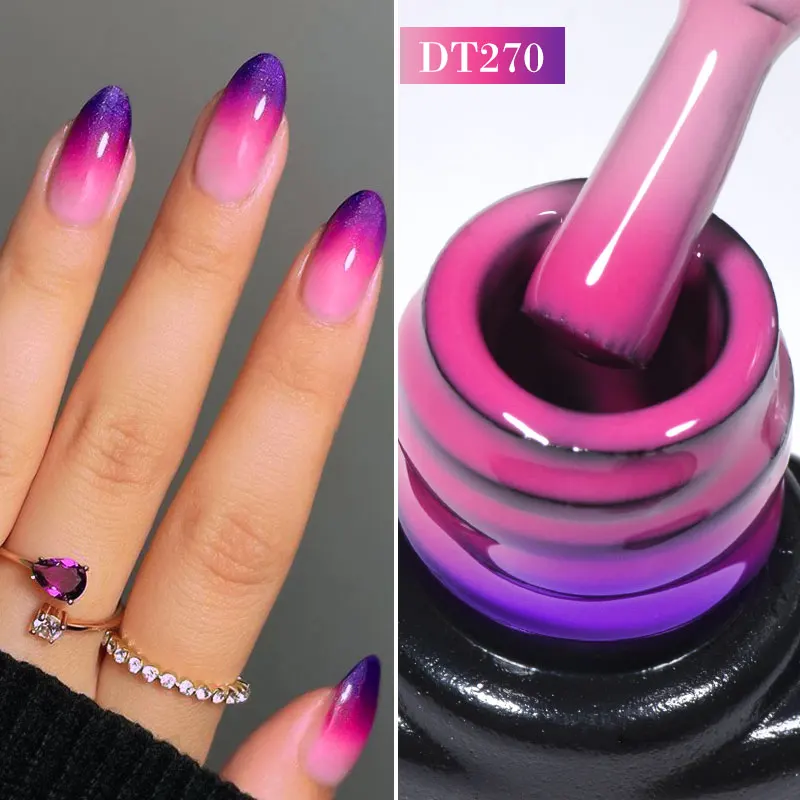 MEET ACROSS 7ml Thermal Gel Nail Polish Manicure 3 Layers Temperature Changing UV Gel Semi Permanent Soak Off Varnish Nail Art thumbnail 3