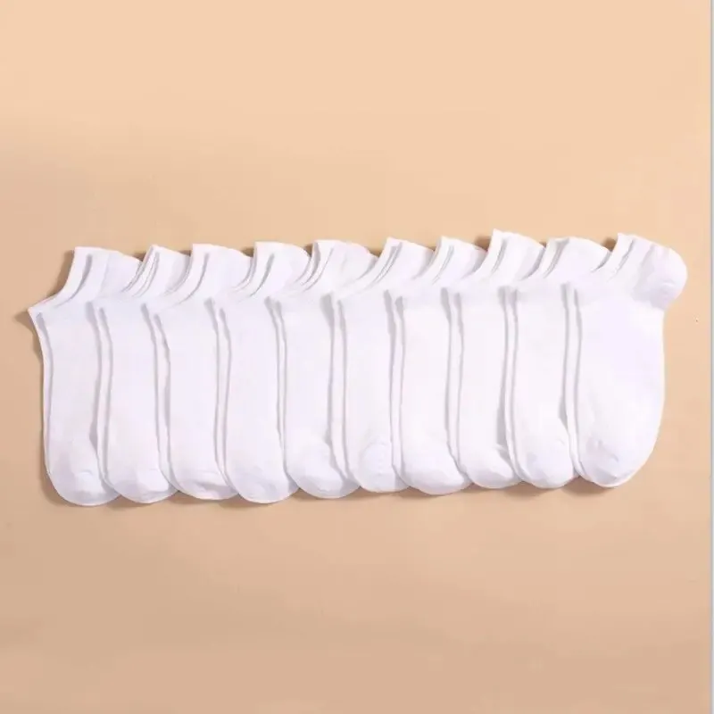 10 Pairs Unisex Casual Plain Color Boat Socks Thin Breathable Comfy Anti Odor Sweat-absorbing Low Cut Ankle Socks For Men Women thumbnail 5