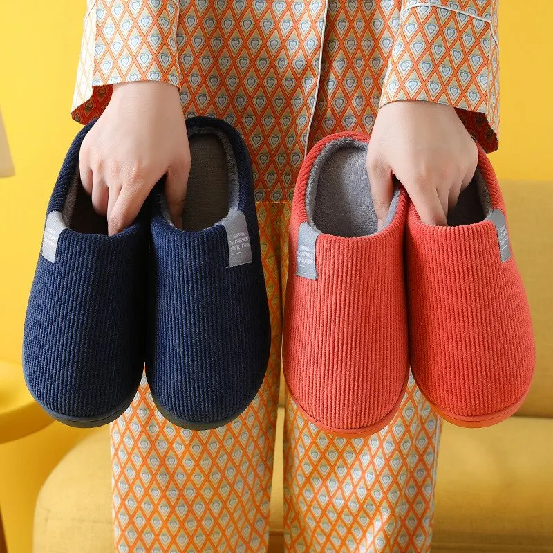 Women's Men's Thick Soft Bottom Home Slippers Household Plush Slippers Anti-slip Thermal Slippers Indoor Winter thumbnail 3