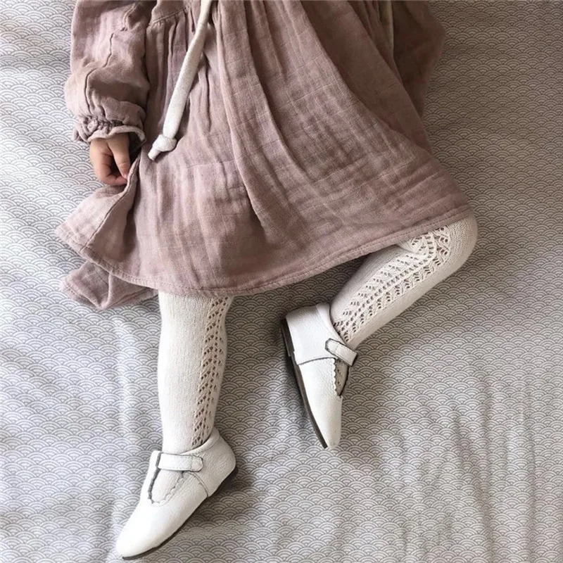 Baby Girls Tights Autumn Cotton Boys Toddler Stockings Breathable Solid Cute Infant Spainish Style Princess Pantyhose thumbnail 4