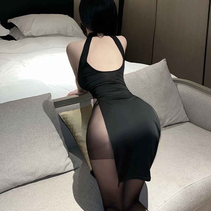 Sexiest Nightdress Woman Lingerie For Sex Crotchless Backless Hot Hollow Open Bra Body Dress Erotic Costumes Babydoll Underwear thumbnail 6