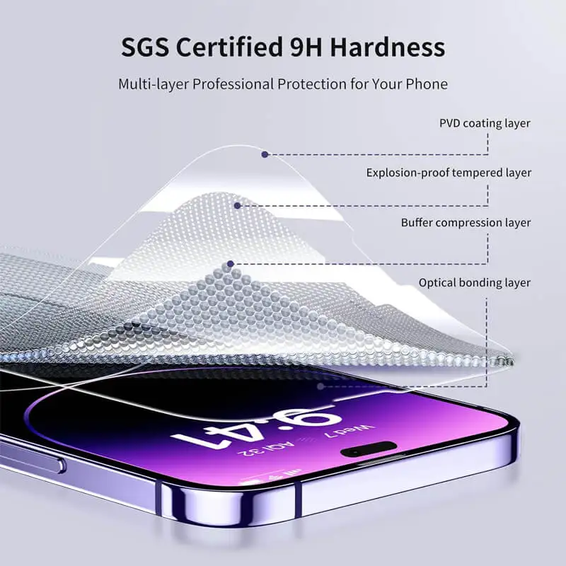 Tempered Glass for iPhone 14 Pro 15 16 17 13 12 11 pro max screen protector for iphone 15 pro mica for iphone 13 14 pro glass thumbnail 2