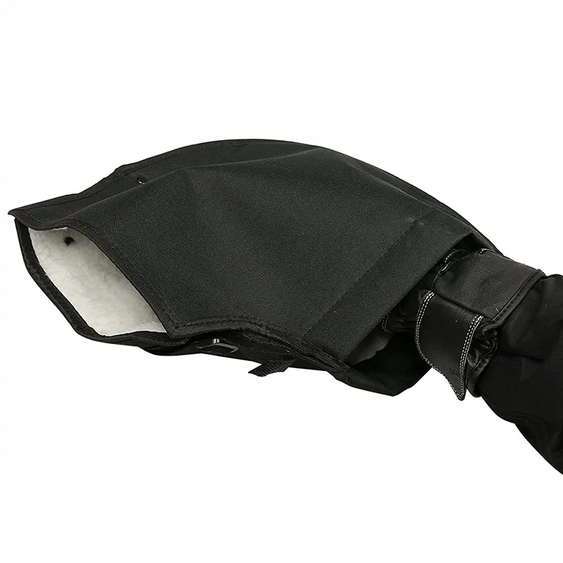Winter Motorcycle Hand Grips Cover Oxford Windproof Waterproof Warm Handlebar Snowy Weather Motorbike Riding Handlebar Cover thumbnail 4