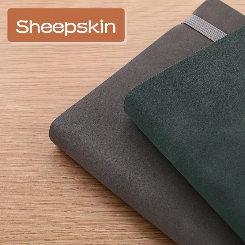 256 pages Sheepskin A5 Notebook Notepad Diary Business Journal Planner Agenda Organizer Note Book Office School Supplies thumbnail 2