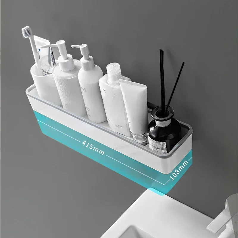 Wall Hanging Toilet Bathroom Storage Cabinet Rack Punch Free Multifunctional Artifact Above Toilet Rack Shelf Organizer thumbnail 4