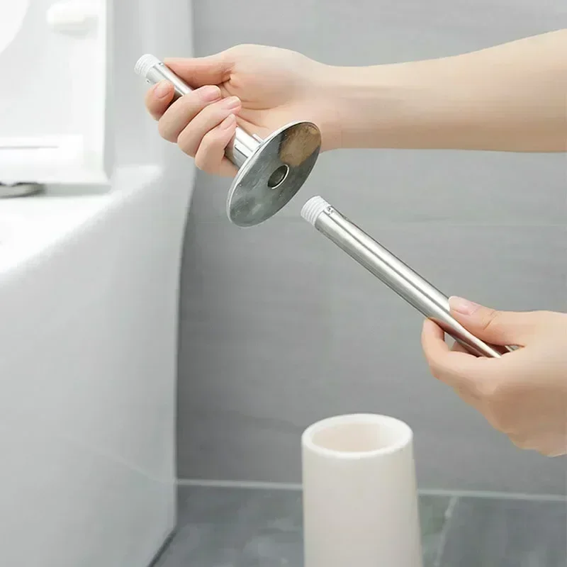Creative Nordic Style Golden Toilet Brush with Holder Wc Brush Bathroom Cleaning Brush Bath Accessories Household Floor Cleaning thumbnail 4