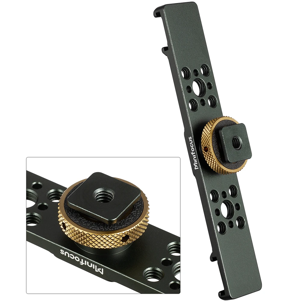 Triple Cold Shoe Mount Bracket Aluminum 3 Hot Shoe Extension Bar for DSLR Mirrorless Camera Microphone Led Video Flash Vlogging thumbnail 4