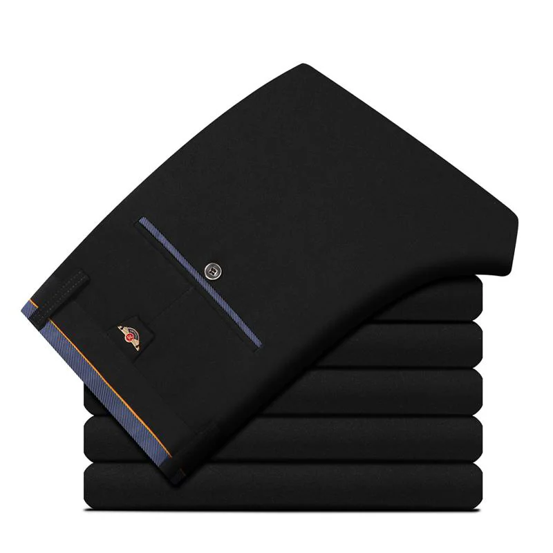 Spring Autumn Mens Business Suit Pants Male Summer Thin Formal Solid Long Dress Straight Baggy Office Trousers Drop Shipping thumbnail 3