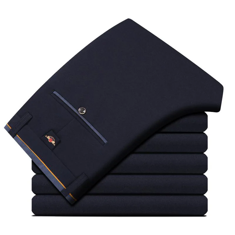 Spring Autumn Mens Business Suit Pants Male Summer Thin Formal Solid Long Dress Straight Baggy Office Trousers Drop Shipping thumbnail 4