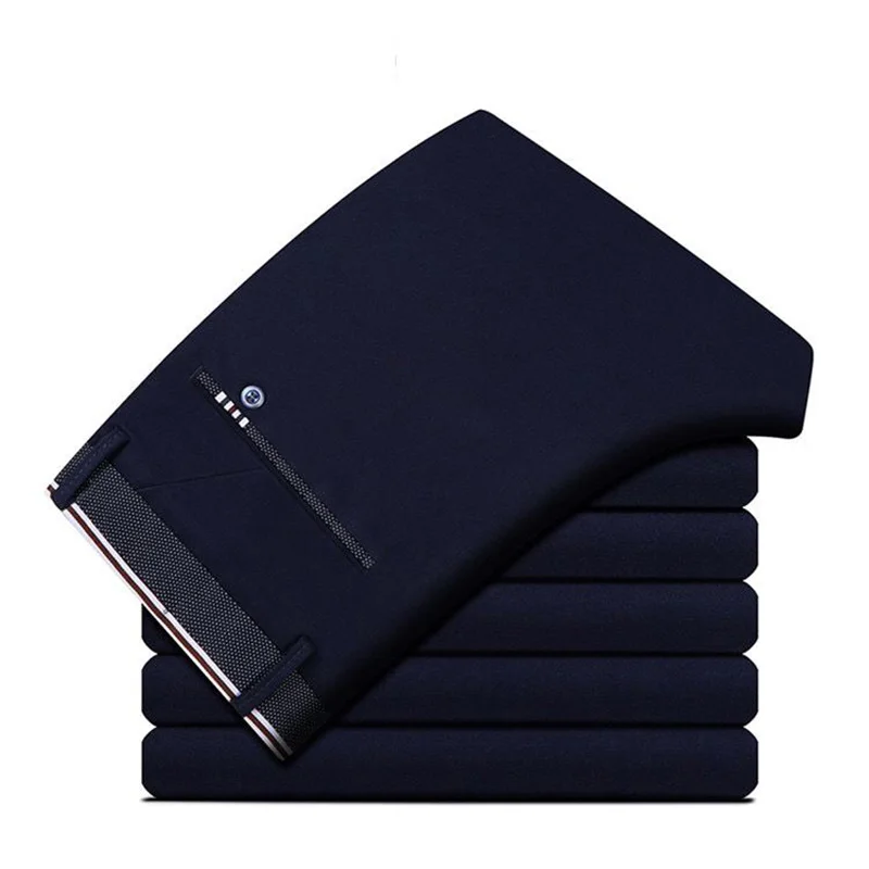 Spring Autumn Mens Business Suit Pants Male Summer Thin Formal Solid Long Dress Straight Baggy Office Trousers Drop Shipping thumbnail 2