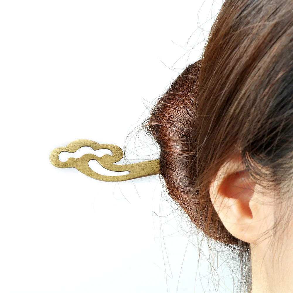 Retro Chinese Style Hairpins Women Wooden Lucky Clouds Hair Sticks Ethnic Antiquity Hair Clip Pin Girls Hair Accessories Jewelry thumbnail 6