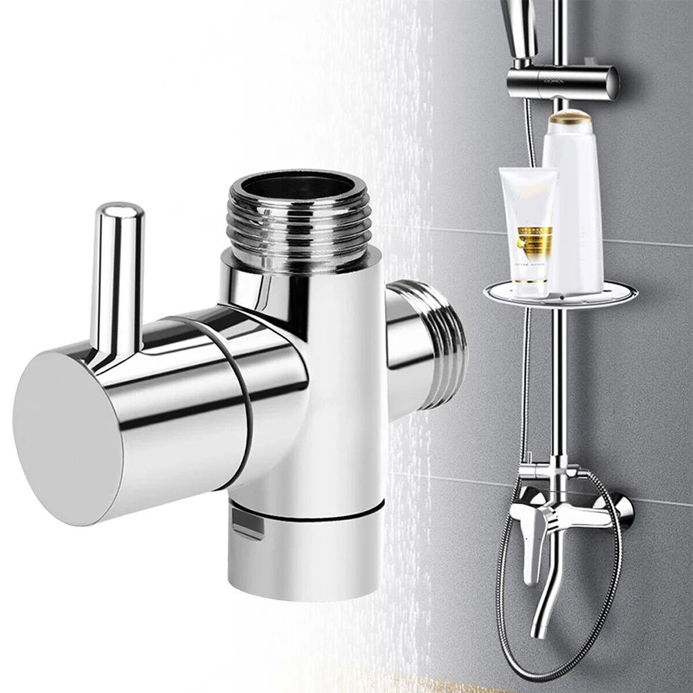 3 Way T-adapter Bath 1/2 Shower Head Mount Valve Diverter ABS Converter For Toilet Bidet Shower Bathroom Kitchen thumbnail 3