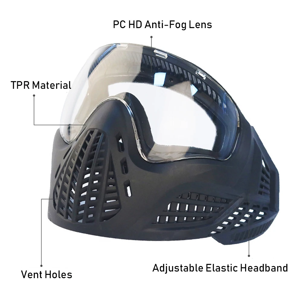 Tactical Phantom Mask with Anti-Fog Goggles Outdoor Airsoft Full Face Mask War Games Hunting Paintball Protective Mask thumbnail 3